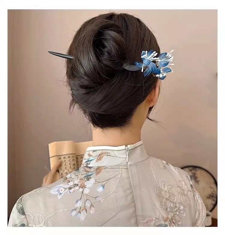 かんざし 木簪 玉蘭花 一本差し 天然木 髪飾り 和装 普段使い