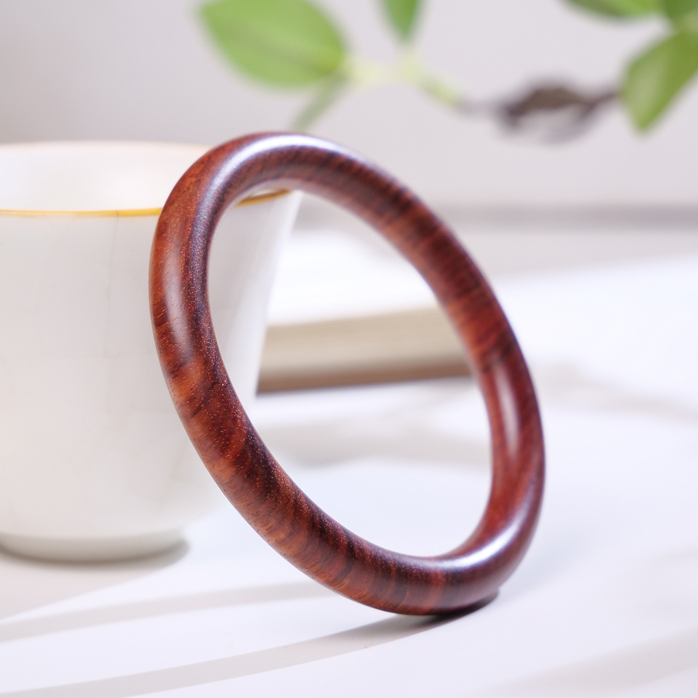 ブレスレット 天然木 腕輪 木製ブレスレット ブラッドウッド 血檀 幅8mm 男性用 女性用