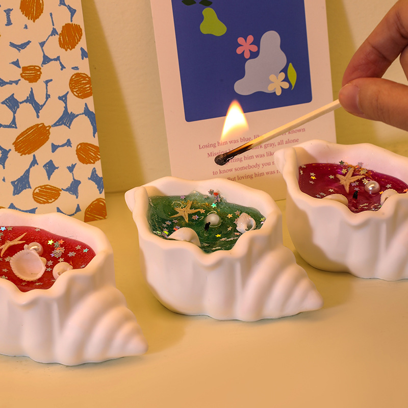 アロマキャンドル 貝殻型 ろうそく 海キャンドル アロマ ギフト 癒し おしゃれ インテリア