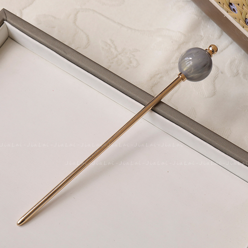 シンプル かんざし 簪 ヘアスティック 飴玉  一本挿し レディース 着物 髪飾り 普段使い 留袖 花火大会 大人 成人式 七五三