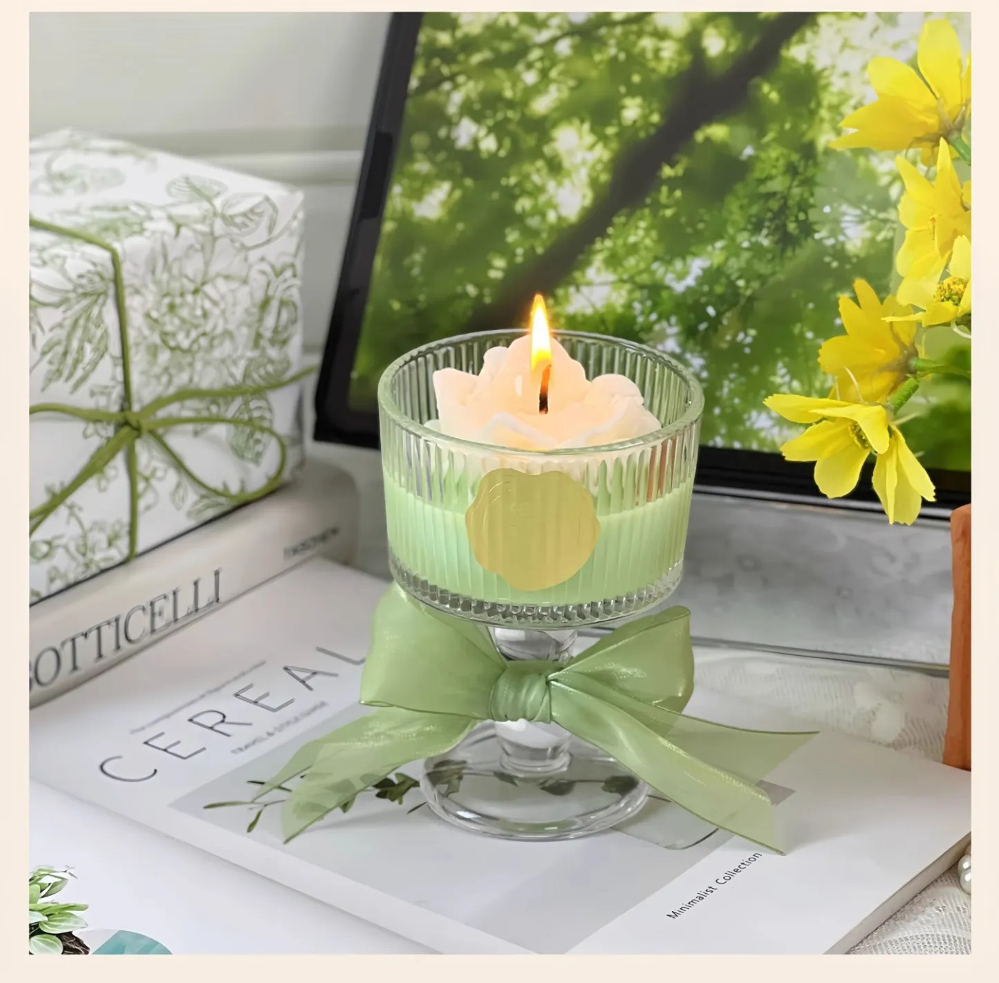 抹茶キャンドル アロマキャンドル ソイアロマキャンドル プレゼント お風呂 瞑想 香り 誕生日 お祝い