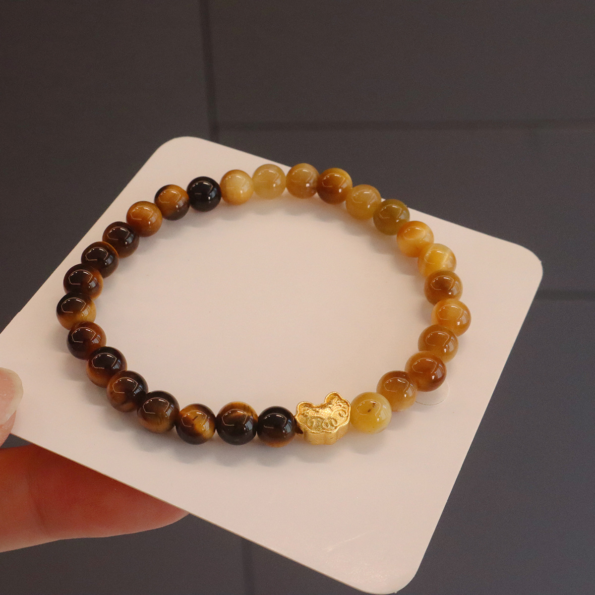 タイガーアイ ブレスレット 二色虎目石  パワーストーンブレスレット 天然石 数珠ブレス お守り