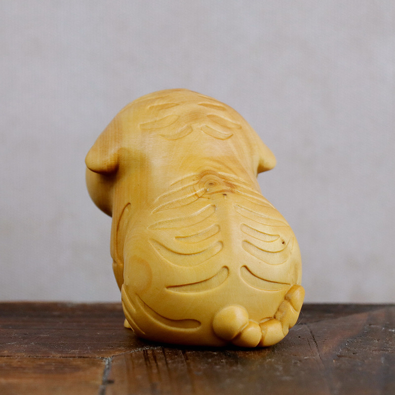 干支 木製 置物 虎 かわいい 小さい 柘植 ツゲ インテリア 縁起物 開運  人形 動物 ギフト プレゼント 贈り物 