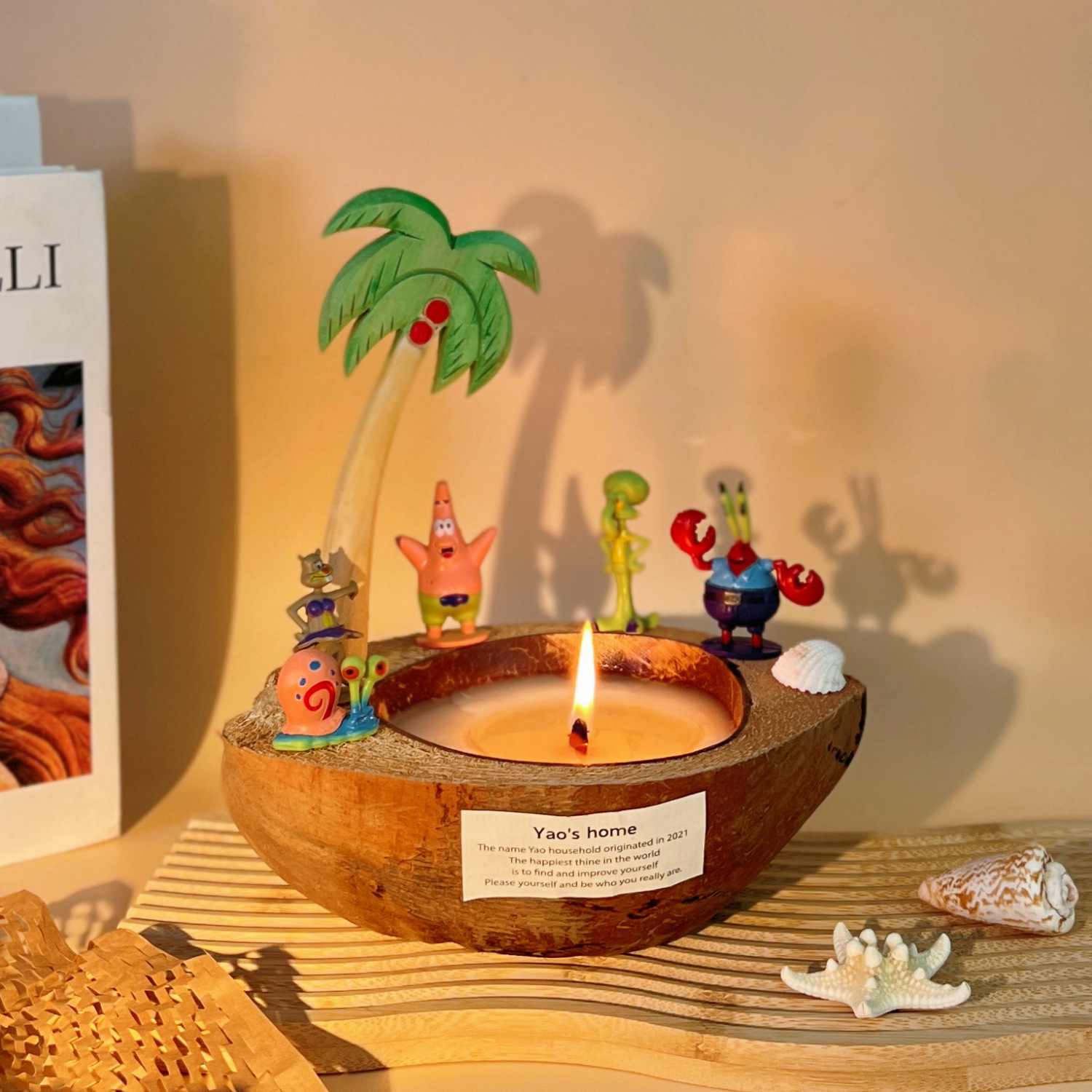 アロマキャンドル ヤシの殻 ビキニタウンの夢 ココナッツ キャンドル おしゃれ プレゼント いい匂い リラックス 誕生日 お祝い