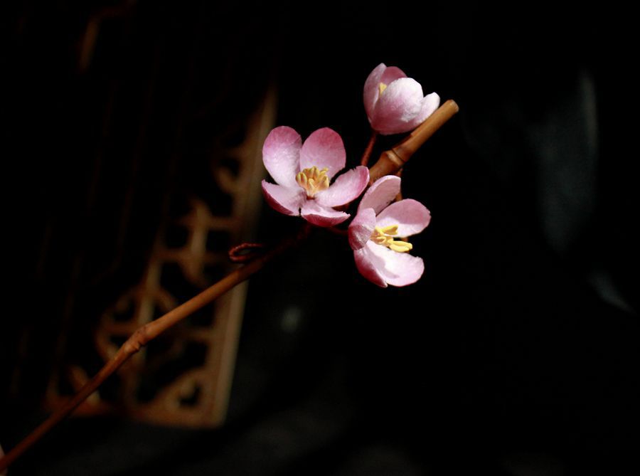 かんざし 天然竹 簪 絨花 梅 蘭 竹 菊 和風 ヘアアクセサリー 成人式 七五三 卒業式 入学式 