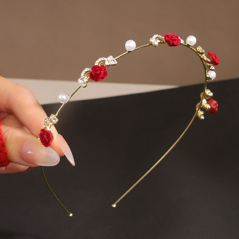 髪飾り成人式 カチューシャ  薔薇 バラ パールカチューシャ 痛くない おしゃれ  結婚式 二次会 プレゼント