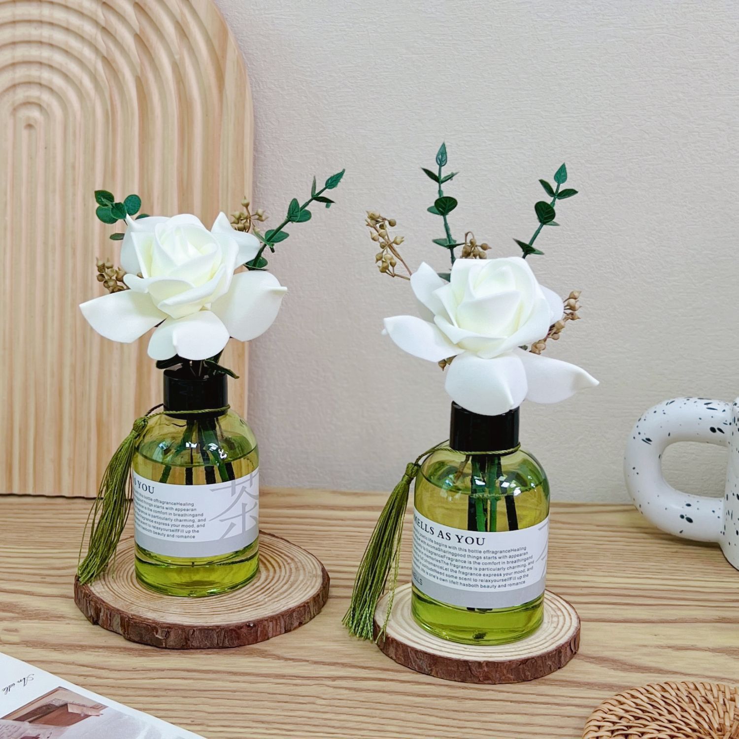 リードディフューザー スティック ドライフラワー  精油 天然 アロマディフューザー ディフューザー ルームフレグランス