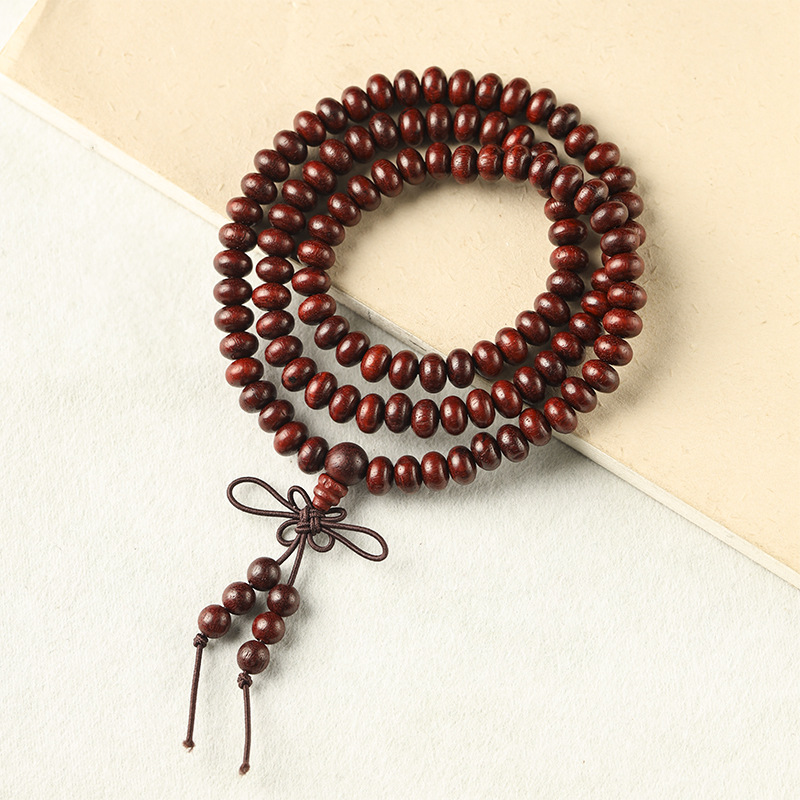 木 ブレスレット 男性用 女性用 インド産 紫檀 数珠ブレス  