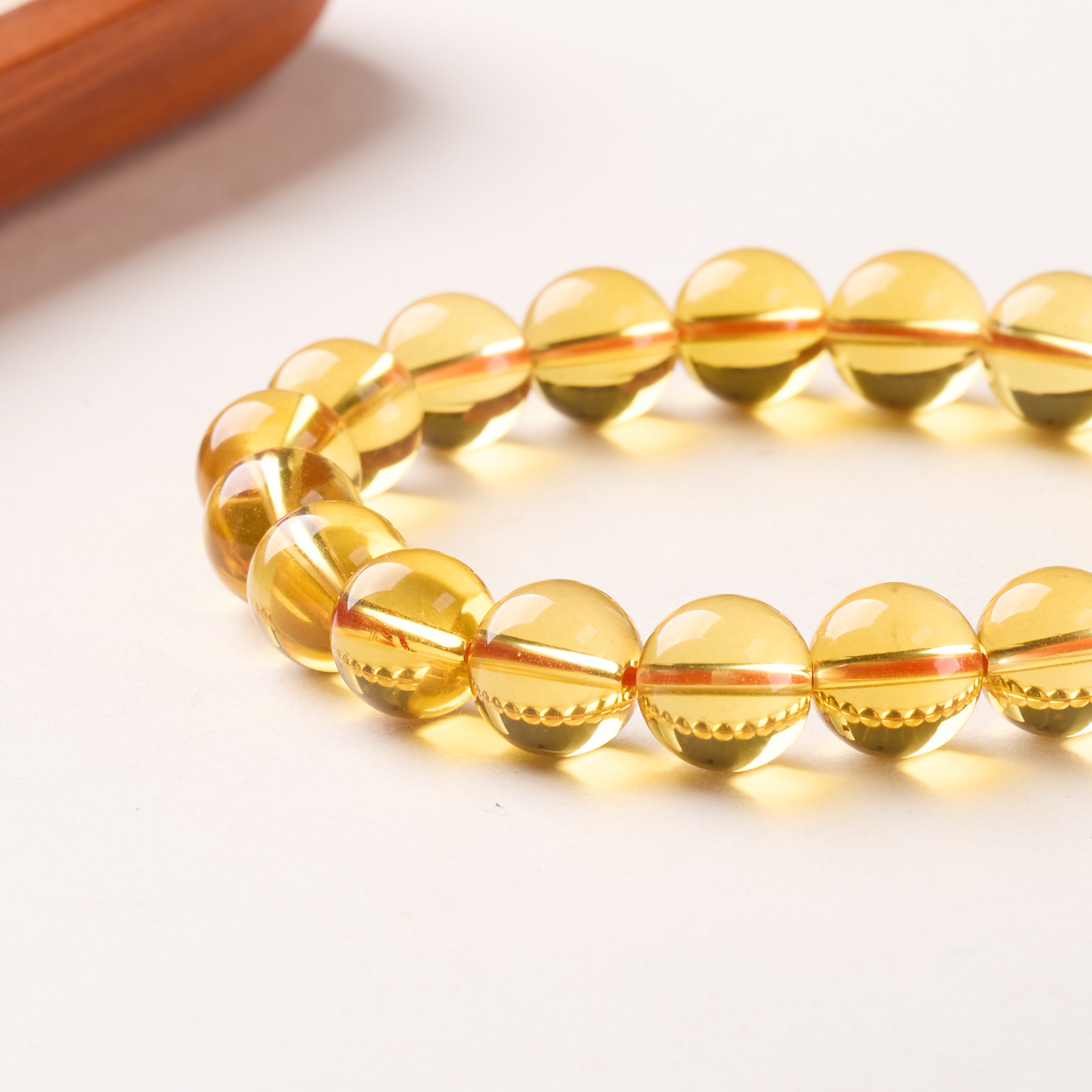 天然石 シトリンブレスレット パワーストーン 8mm 10mm エネルギー ジュエリー メンズ レディース