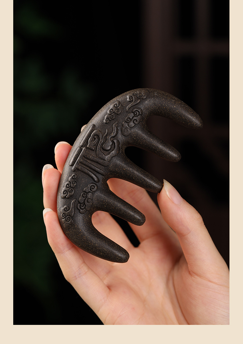 マッサージ櫛 コーム 天然 ツルドクダミ製  何首烏 頭皮ケア 