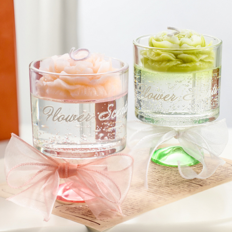 アロマキャンドル 牡丹 キャンドル ソイキャンドル 花の香り おしゃれ 癒し グッズ 女性 可愛い ギフト インテリア