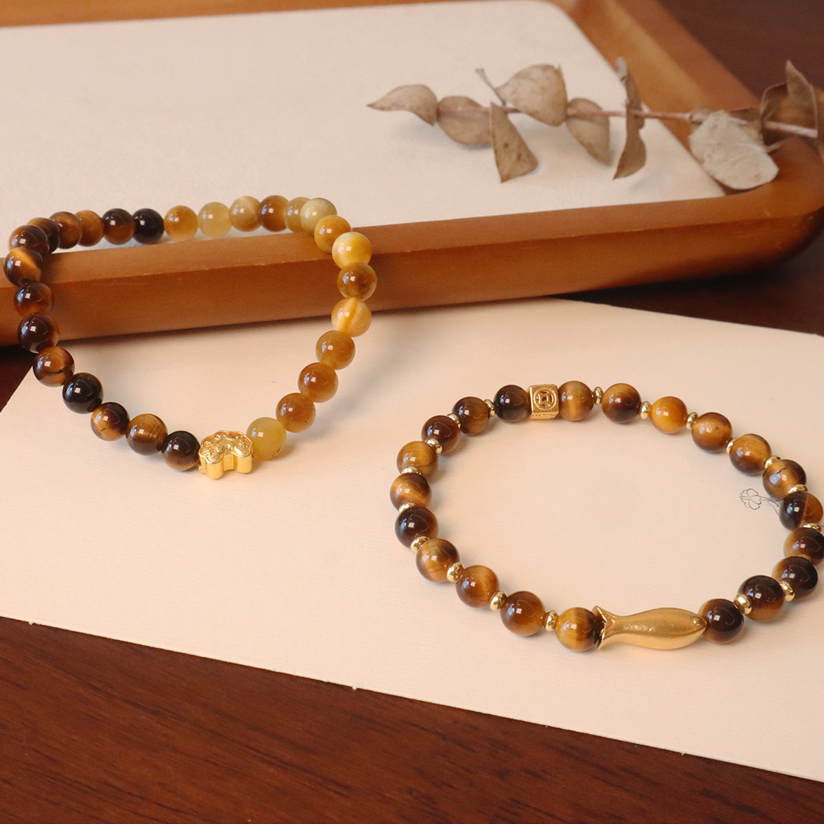 タイガーアイ ブレスレット 二色虎目石  パワーストーンブレスレット 天然石 数珠ブレス お守り