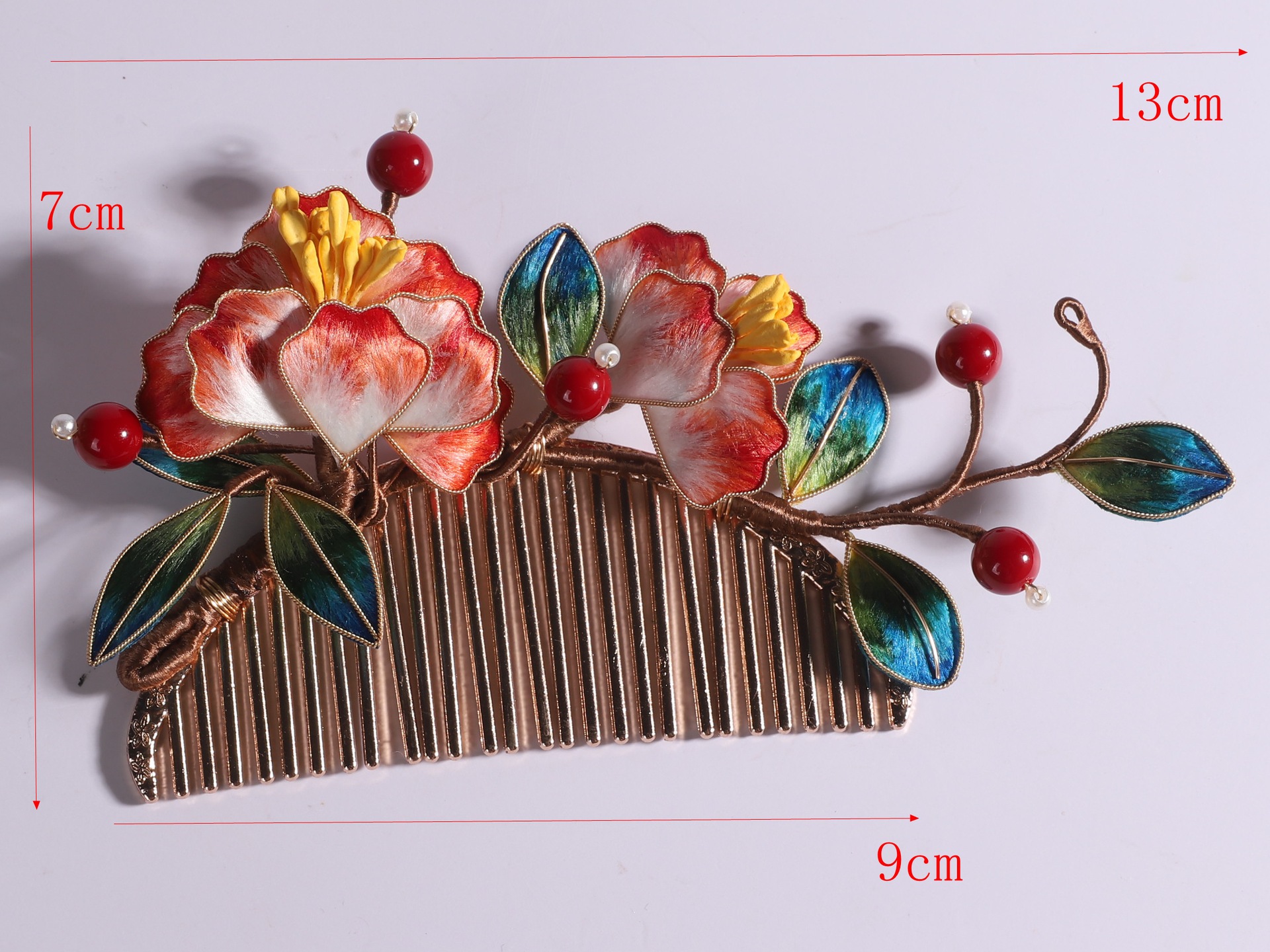 髪飾り レディース ヘアコーム 絨花 シルクフラワー ヘアピン 結婚式 和服