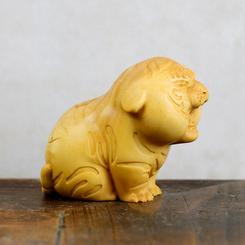 干支 木製 置物 虎 かわいい 小さい 柘植 ツゲ インテリア 縁起物 開運  人形 動物 ギフト プレゼント 贈り物 