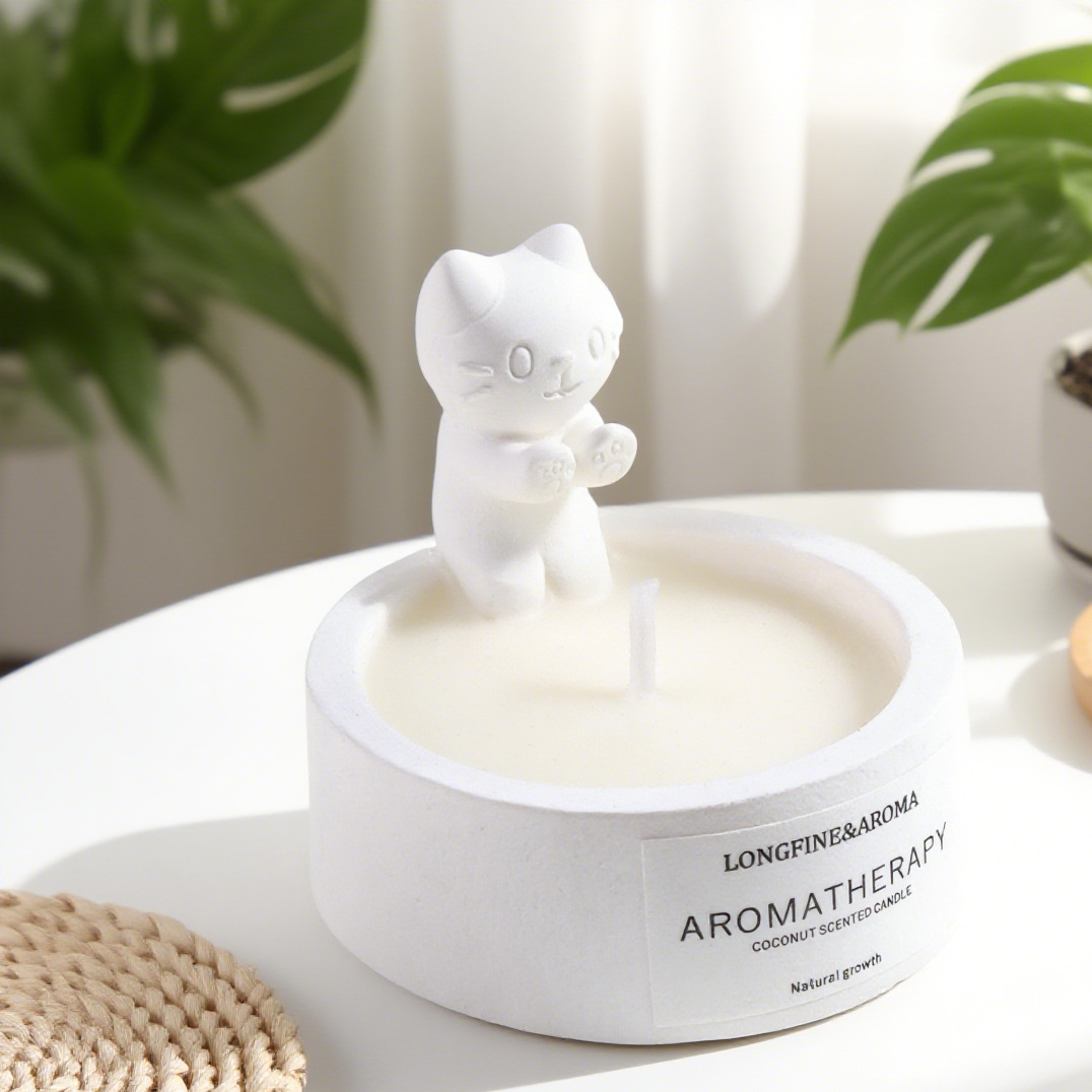 アロマキャンドル 可愛い子猫 キャンドル ルームフレグランス アロマ ギフト 癒し 香り
