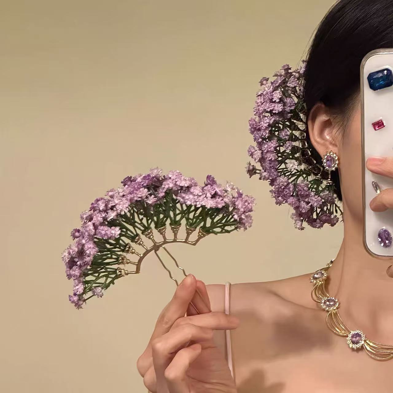 成人式 髪飾り 満天星 どうだん Uピン 造花 ヘアピン 結婚式 卒業式 ヘアアクセサリー 
