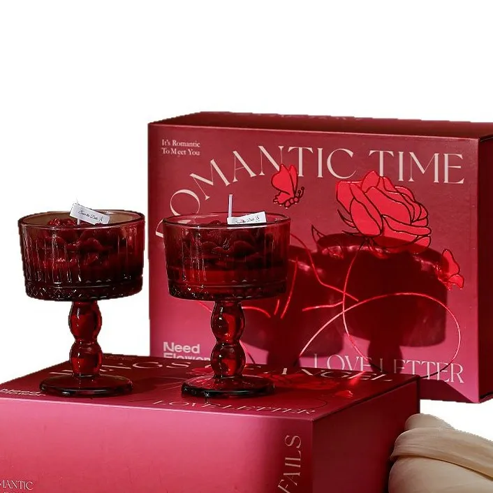 アロマキャンドル ゼント 2個 ローズキャンドル ウェディングギフト 周年お祝い 結婚祝い 誕生日 ソイワックスキャンドル