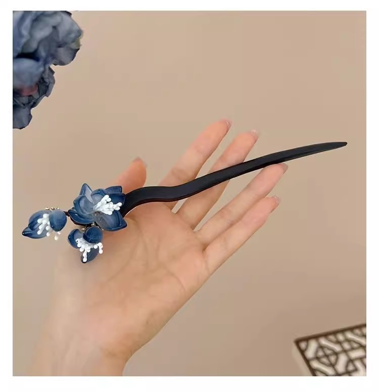 かんざし 木簪 玉蘭花 一本差し 天然木 髪飾り 和装 普段使い