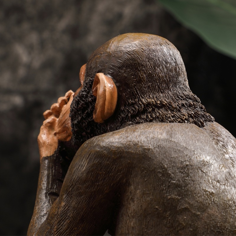 三猿 置物 セット（見ざる、言わざる、聞かざる）サルの置物  オブジェ  インテリア レジン製 雑貨