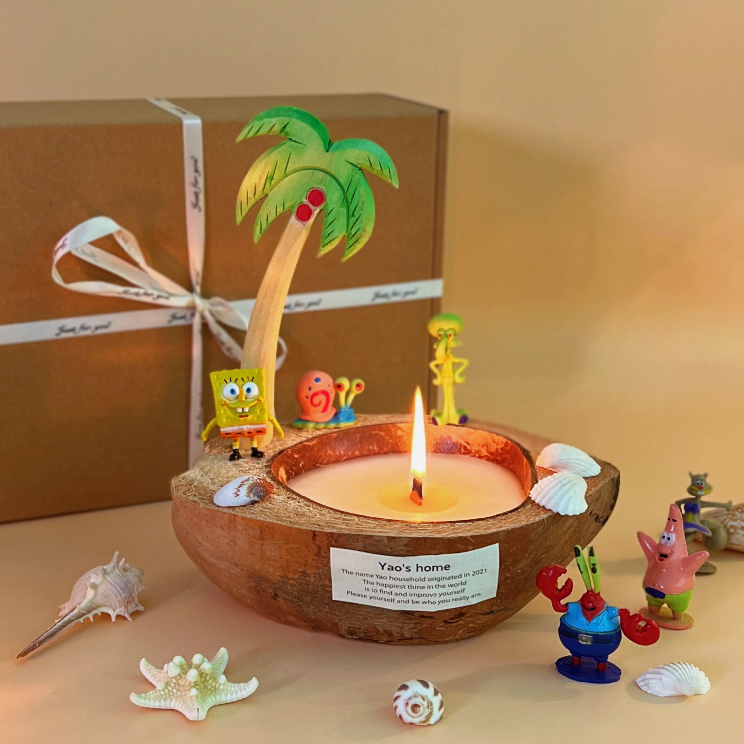 アロマキャンドル ヤシの殻 ビキニタウンの夢 ココナッツ キャンドル おしゃれ プレゼント いい匂い リラックス 誕生日 お祝い