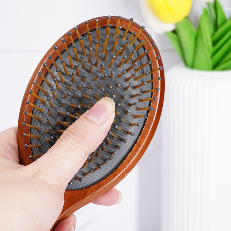 ヘアブラシ レギュラー 櫛 くし ヘアブラシ 桃の木 ヘアーブラシ パドルブラシ ヘア 髪の毛 マッサージブラシ ブロー ギフト プレゼント 携帯用 女性 男性 静電気防止 レディース メンズ 艶髪
