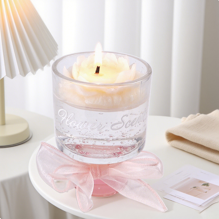 アロマキャンドル 牡丹 キャンドル ソイキャンドル 花の香り おしゃれ 癒し グッズ 女性 可愛い ギフト インテリア