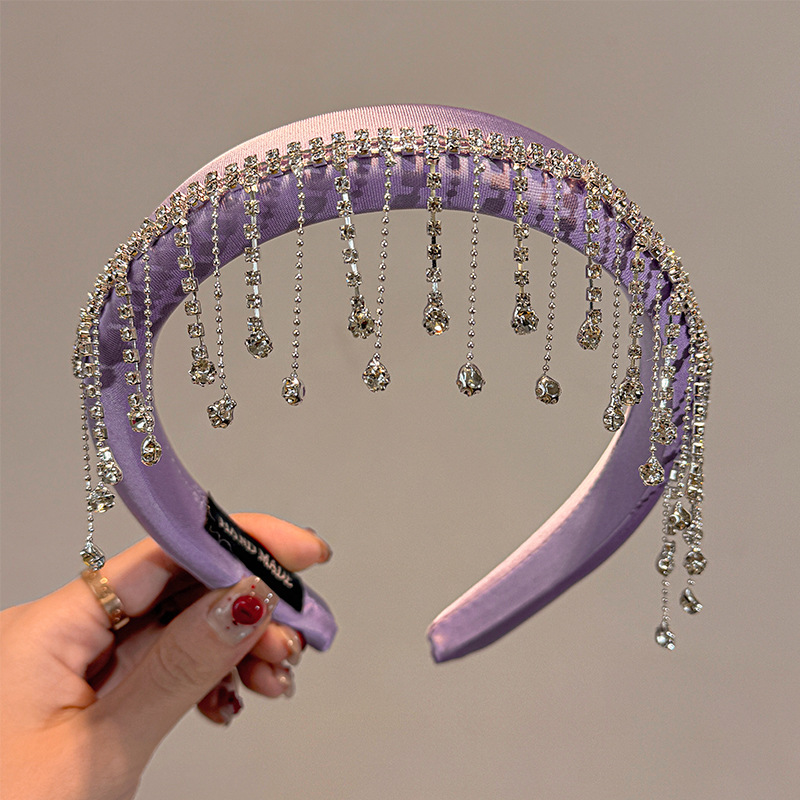 ヘアバンド レディース ラインストーン フリンジ カチューシャ ヘアアクセサリー おしゃれ パーティー 結婚式 二次会  