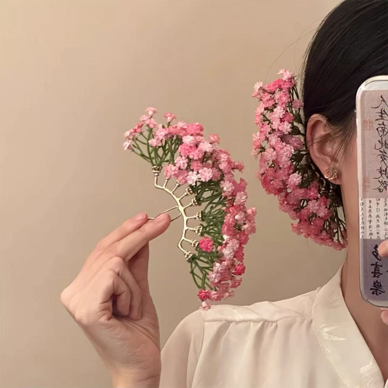 成人式 髪飾り 満天星 どうだん Uピン 造花 ヘアピン 結婚式 卒業式 ヘアアクセサリー 