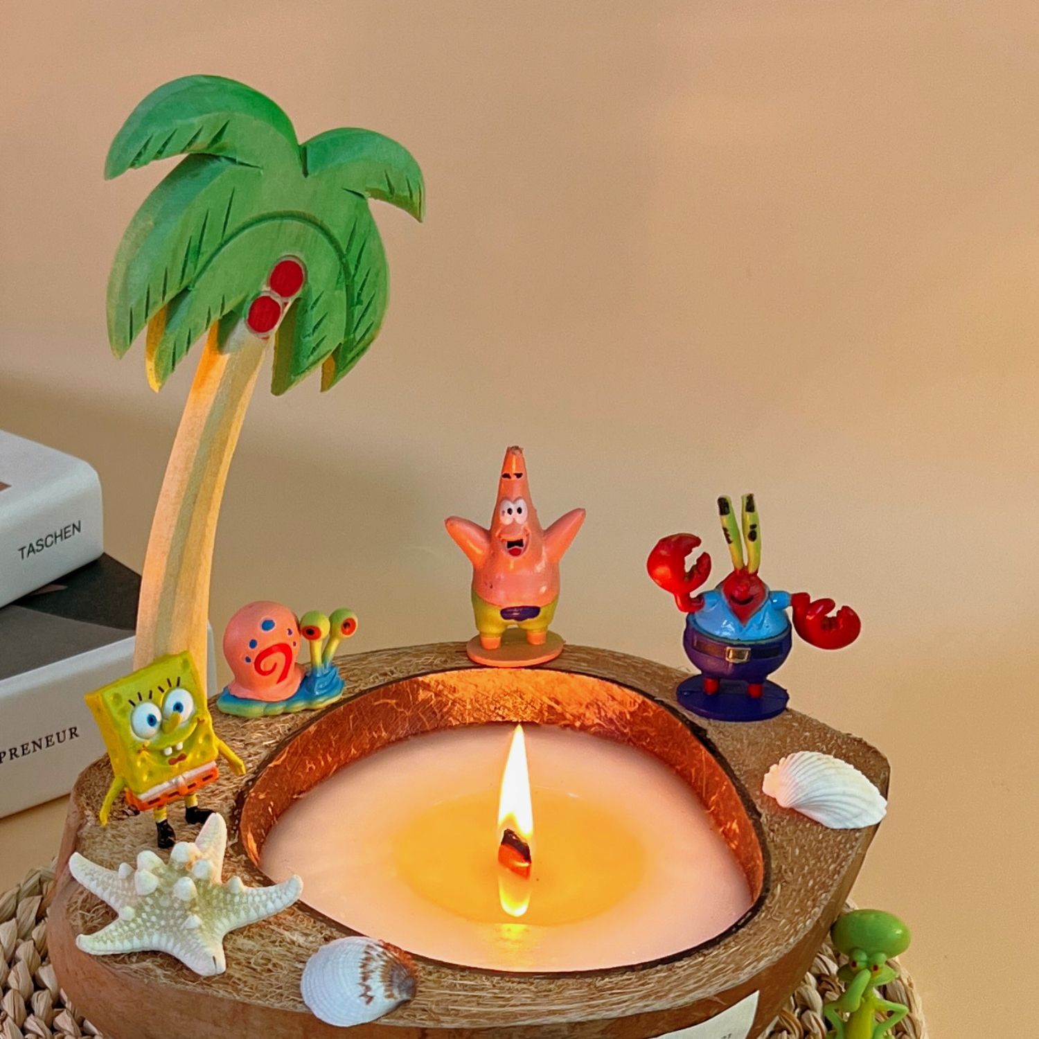 アロマキャンドル ヤシの殻 ビキニタウンの夢 ココナッツ キャンドル おしゃれ プレゼント いい匂い リラックス 誕生日 お祝い