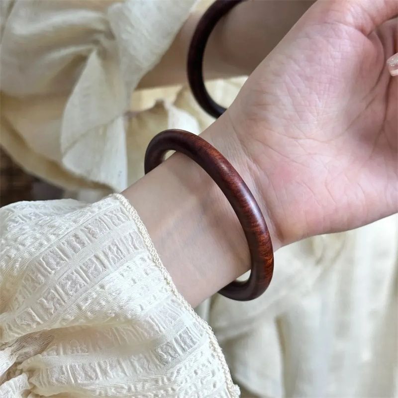 ブレスレット 天然木 腕輪 木製ブレスレット ブラッドウッド 血檀 幅8mm 男性用 女性用