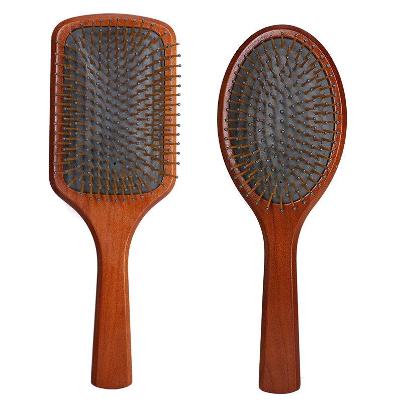 ヘアブラシ レギュラー 櫛 くし ヘアブラシ 桃の木 ヘアーブラシ パドルブラシ ヘア 髪の毛 マッサージブラシ ブロー ギフト プレゼント 携帯用 女性 男性 静電気防止 レディース メンズ 艶髪