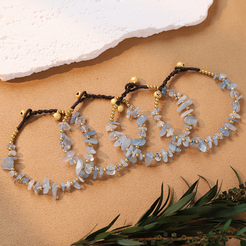 天然石 パワーストーン ブレスレット 選べる5種類- 東陵玉、アクアマリン、アメジスト、タイガーアイ、シトリン