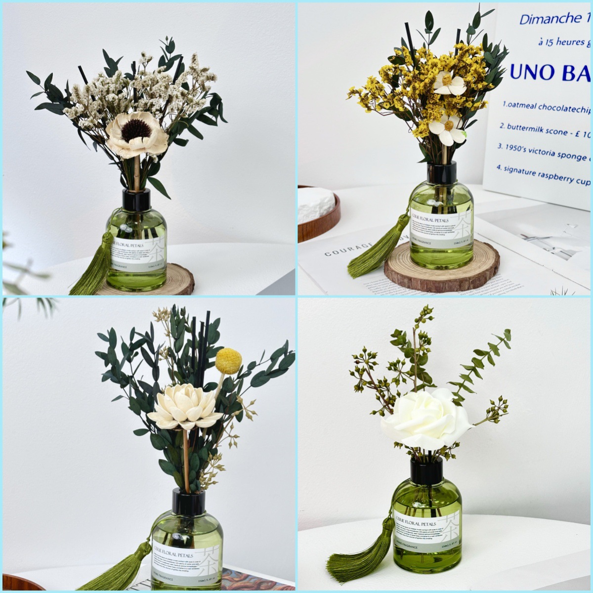 リードディフューザー スティック ドライフラワー  精油 天然 アロマディフューザー ディフューザー ルームフレグランス