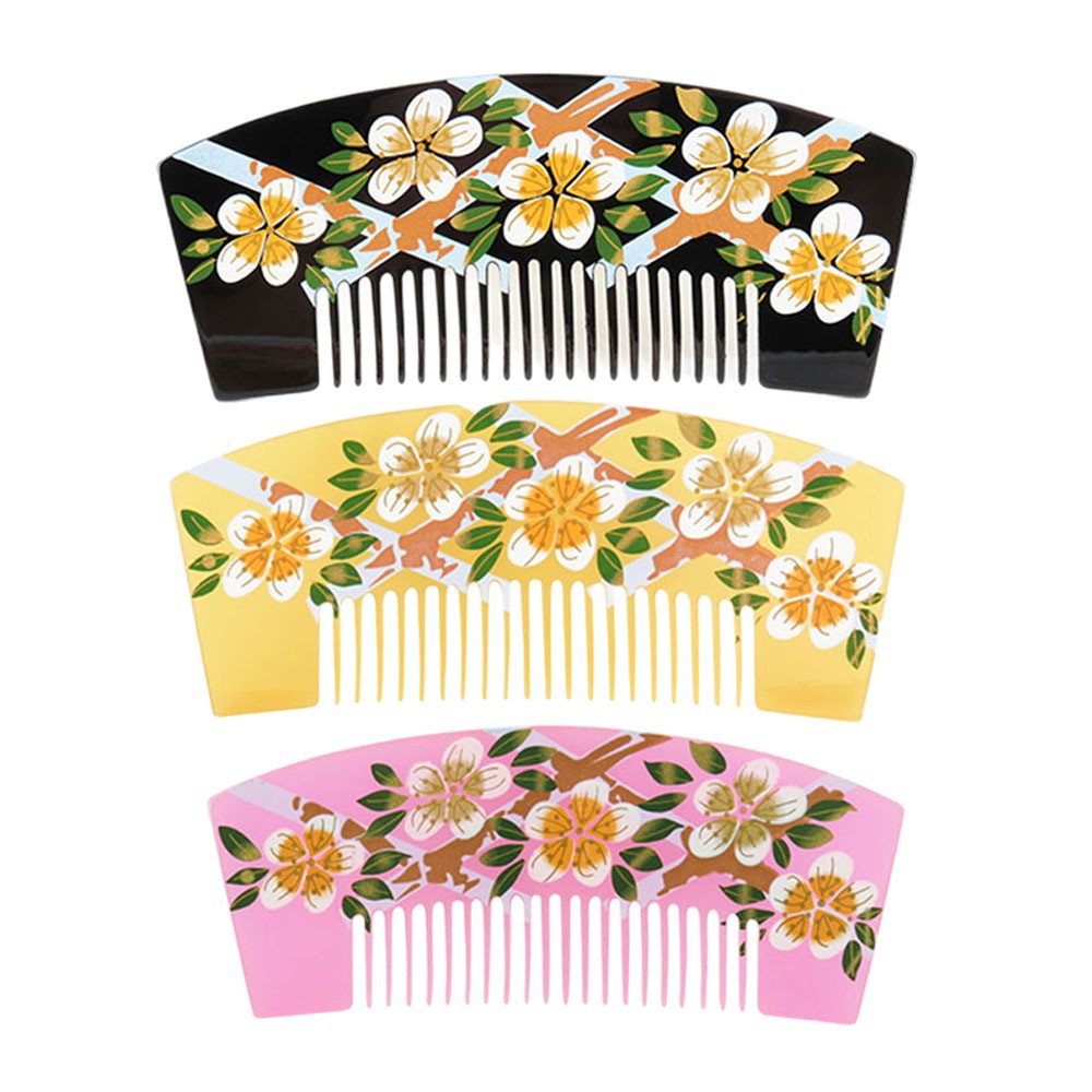 前櫛かんざし くしかんざし 桜蒔絵 花魁 簪 飾り櫛 和装 髪飾り 成人式 卒業式 結婚式 全3色