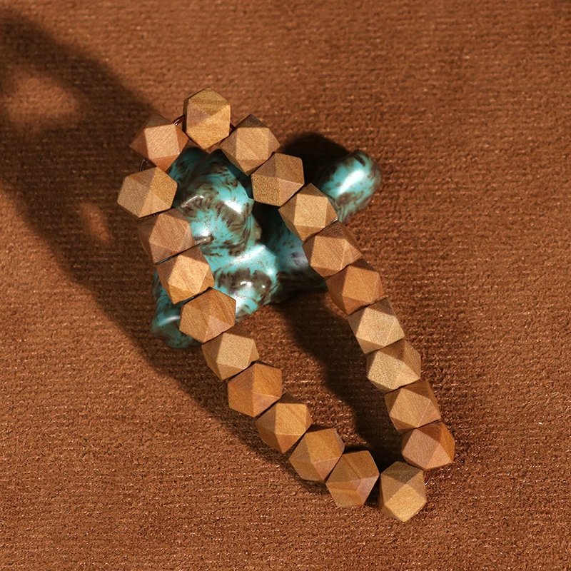 老山白檀ブレスレット お守り 八角形 数珠ブレスレット 天然木 レディース 紫檀木ブレスレット プレゼント