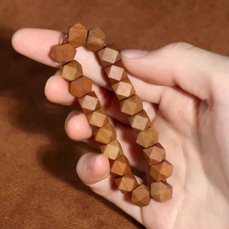 老山白檀ブレスレット お守り 八角形 数珠ブレスレット 天然木 レディース 紫檀木ブレスレット プレゼント