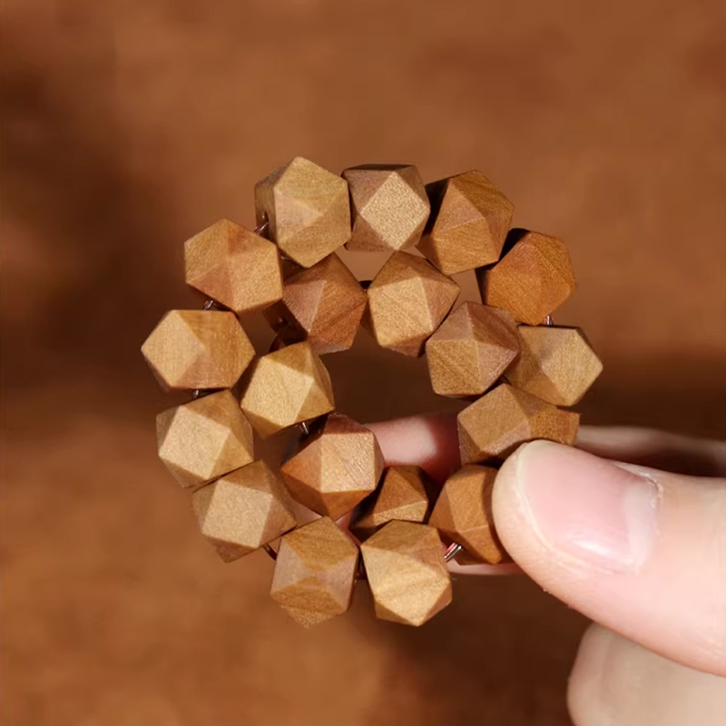 老山白檀ブレスレット お守り 八角形 数珠ブレスレット 天然木 レディース 腕輪ブレスレット プレゼント