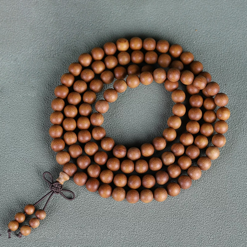 白檀木ブレスレット 天然木 108玉 数珠ブレスレット サンダルウッド お守り メンズレディース 腕輪ブレスレット