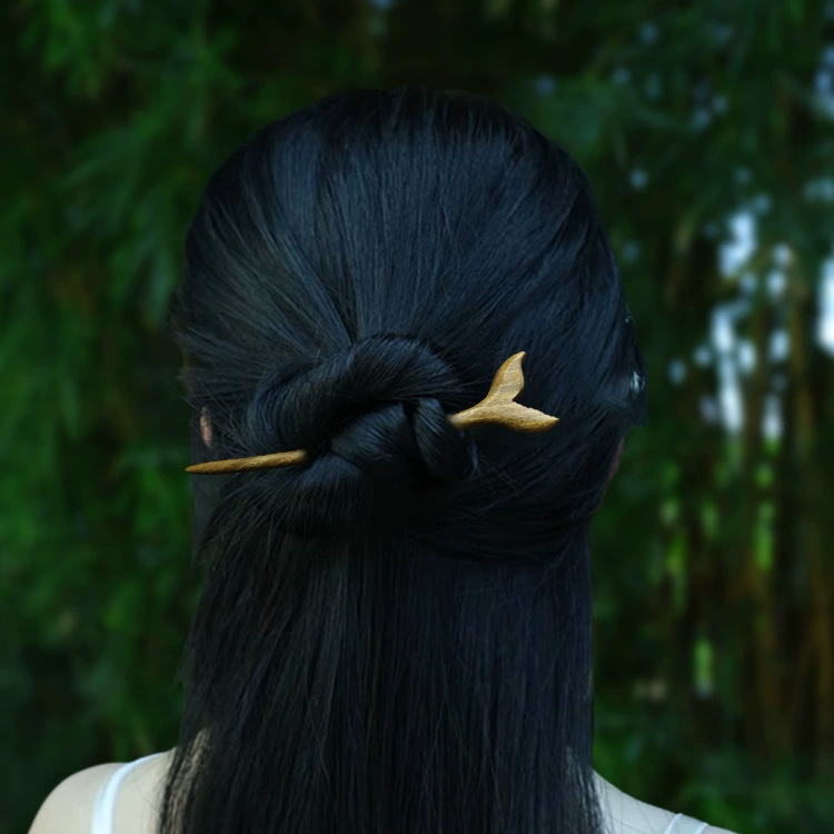 木簪 鯨のかんざし 木製かんざし 高級/パロサント 防水木製簪 、プレゼントには大変人気があります。