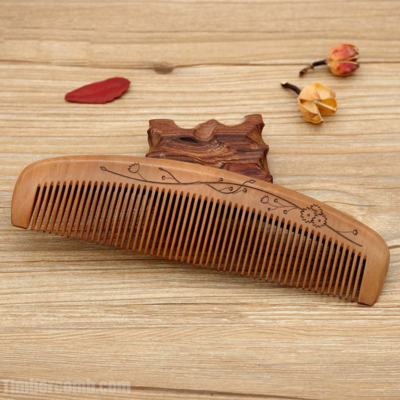 桃の木櫛 ヘアブラシ 櫛高級 髪の毛サラサラ とかし コーム おしゃれ 静電気防止 抜け毛防止