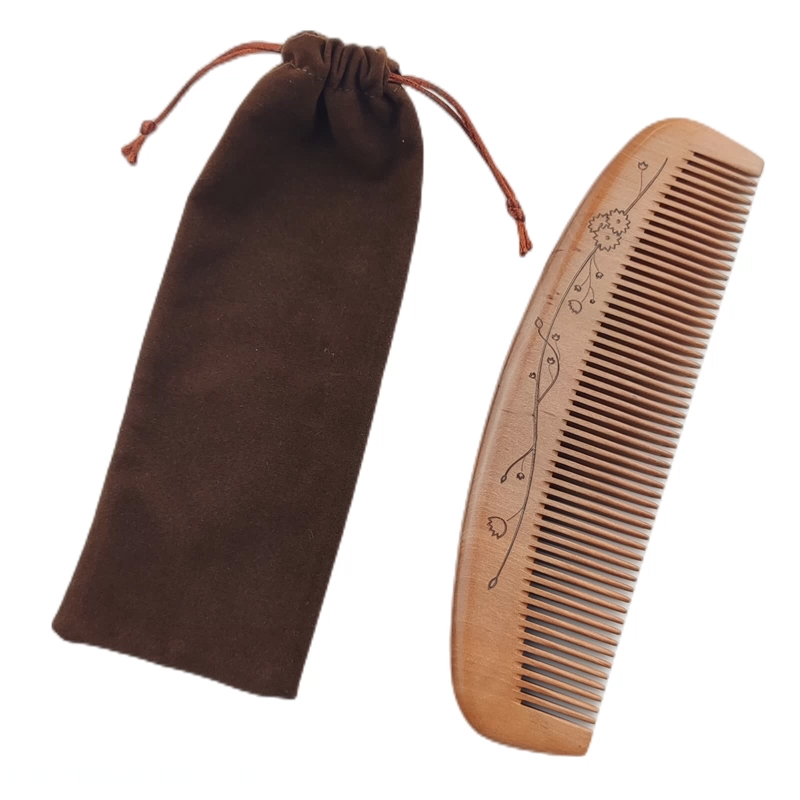 桃の木櫛 ヘアブラシ 櫛高級 髪の毛サラサラ とかし コーム おしゃれ 静電気防止 抜け毛防止