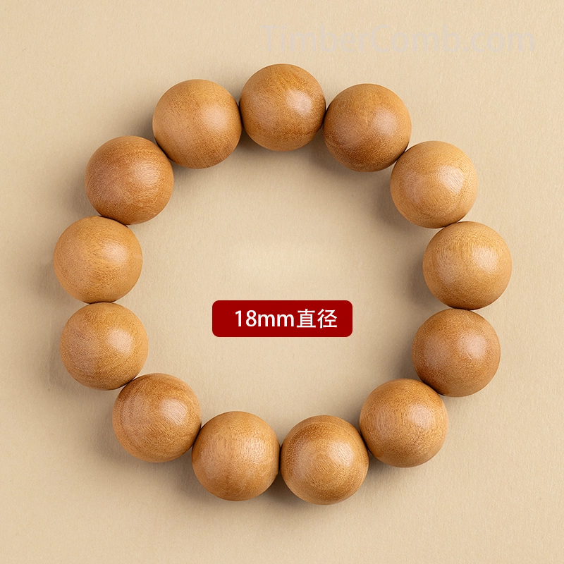 特選腕輪念珠 木玉ブレス 桃の木 8mm玉内周約16.5cm◆数珠ブレスレット・お守り・香木・念珠ブレスレット・腕輪数珠