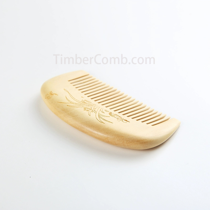 小葉つげの 8ｃｍつげ木櫛 携帯性抜群 マッサージ効果付き ストレート整髪用 ミニチュアサイズ-木彫り高級人気専門店