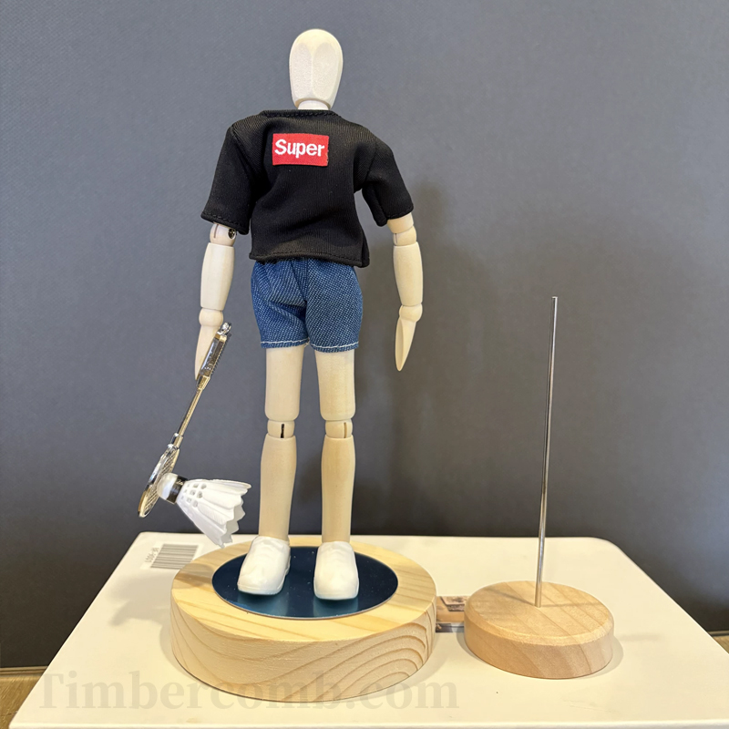 創造的な可動式人形置物｜バドミントンテーマの室内デスク装飾・卓上飾り 繊細な関節可動仕様