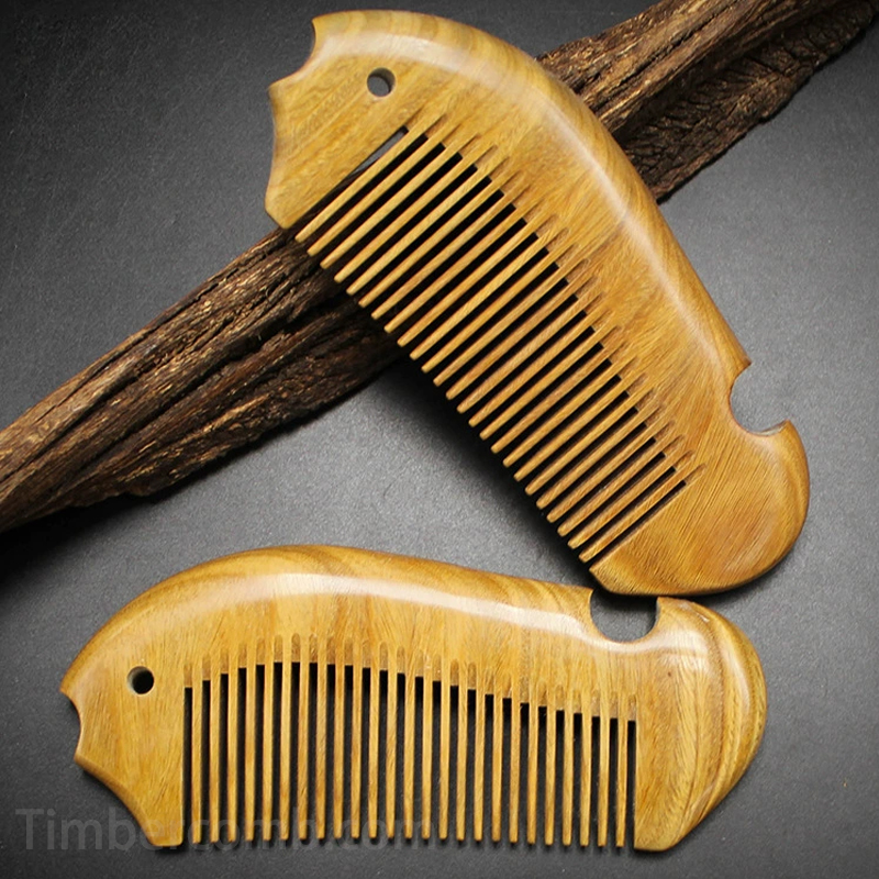 檀木櫛 コーム 魚型櫛 職人手作り 滑らかな梳き心地 静電気防止 頭皮マッサージ リラックス香り 毎日のヘアケアに最適