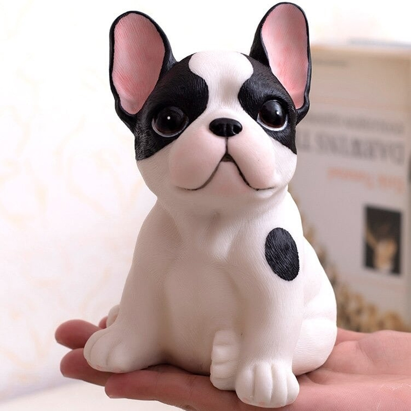 犬の置物 おすわりフレンチブルドッグ オーナメント綺麗 高級 ミニサイズ 犬のオブジェ 樹脂製 心癒し