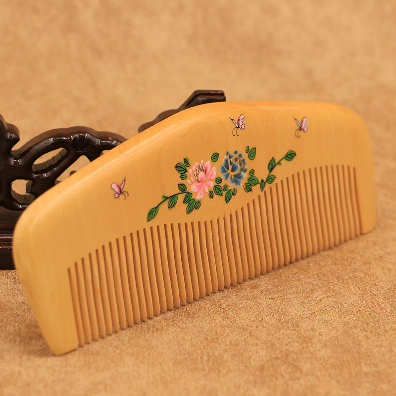 つげ櫛 潤いつげコーム 携帯袋付き  持ち運び ヘアコーム 上品