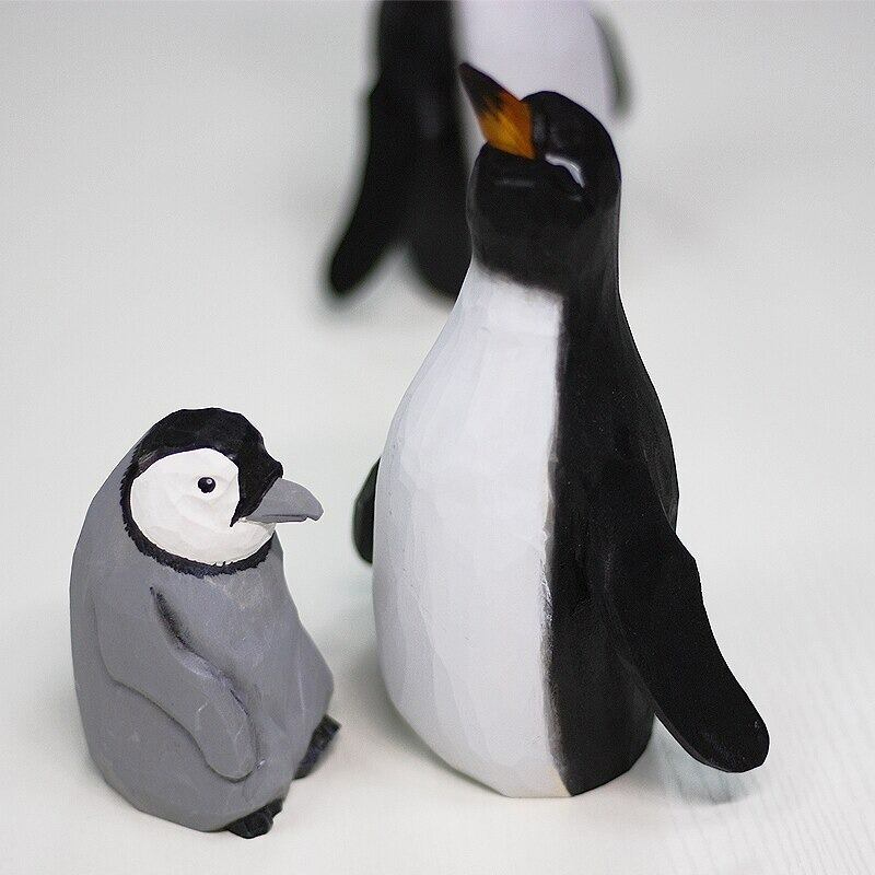木彫りの皇帝ペンギンの3D壁掛け 皇帝ペンギンの3D壁掛け