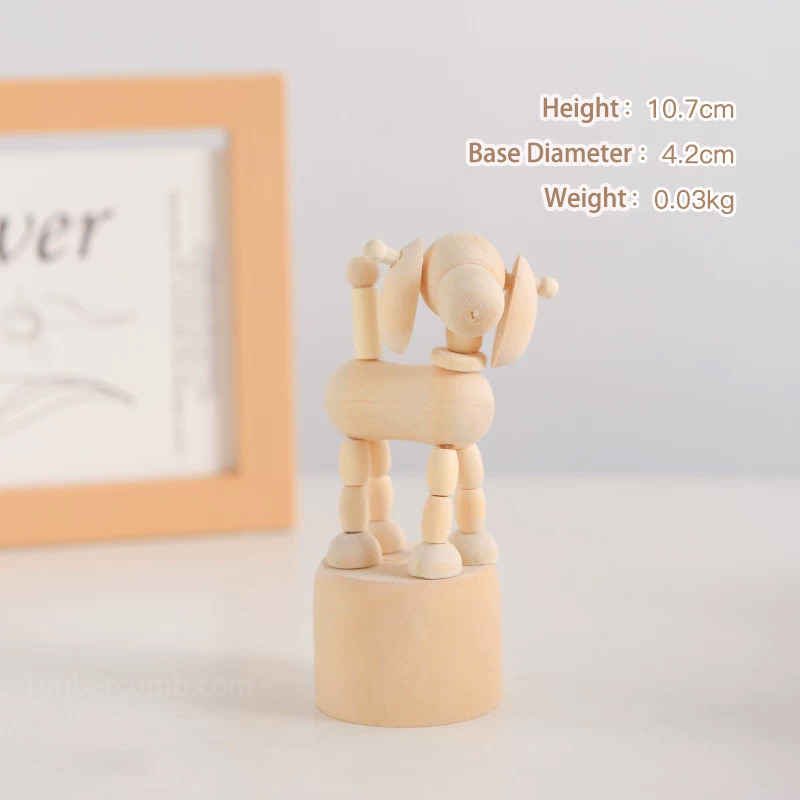 木製パペット、デスク小物、可愛い動物、ピエロ人形、子供部屋の装飾、クリエイティブな贈り物