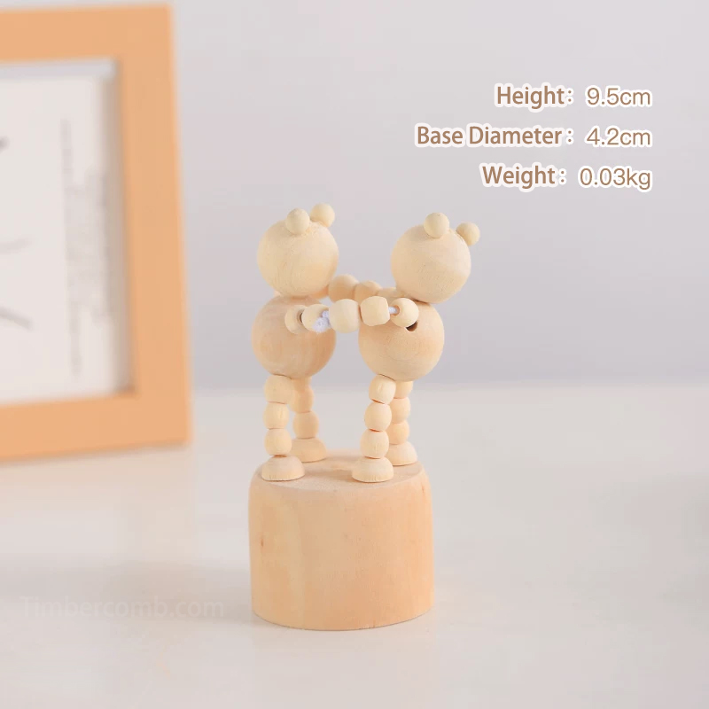 木製パペット、デスク小物、可愛い動物、ピエロ人形、子供部屋の装飾、クリエイティブな贈り物